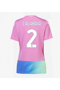 AC Milan Davide Calabria #2 Jalkapallovaatteet Naisten Kolmaspaita 2023-24 Lyhythihainen